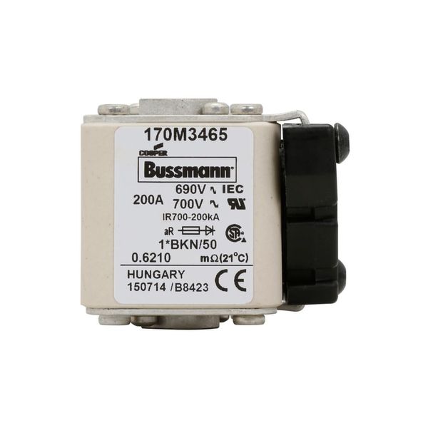 Fuse-link, high speed, 200 A, AC 690 V, compact size 1, aR, IEC, UL, single indicator image 8