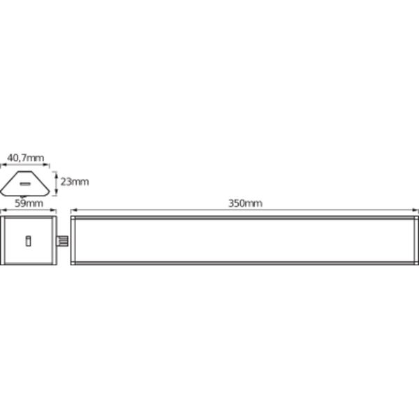 Cabinet LED Corner 350mm Two Light image 5