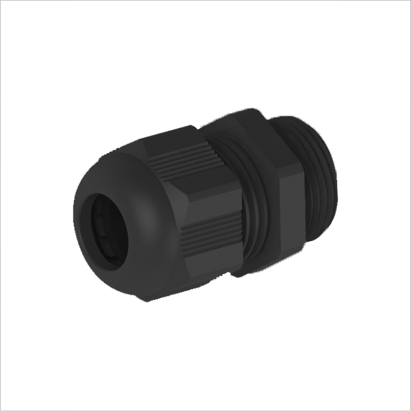 Cable gland, PG13,5, 4-10mm, PA6, black RAL9005, IP68 (w Locknut and O-ring) image 1