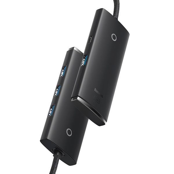 Hub USB-C 4xUSB 3.0 Ports 25cm, Black image 5