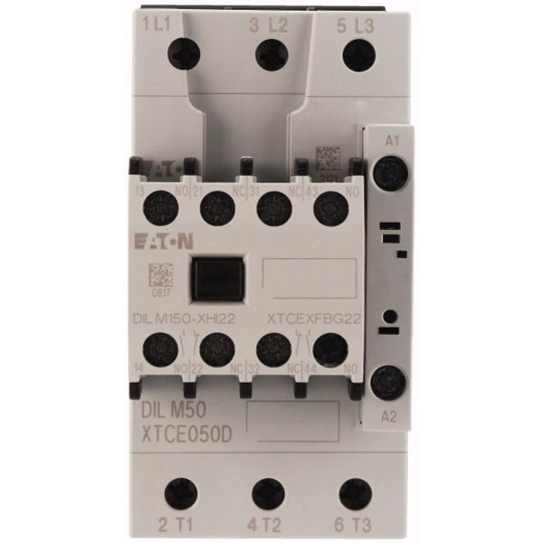 Contactor, 380 V 400 V 22 kW, 2 N/O, 2 NC, RDC 24: 24 - 27 V DC, DC operation, Screw terminals image 2