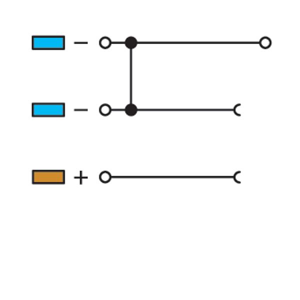 3-conductor sensor supply terminal block Internal commoning, 9 A with image 4