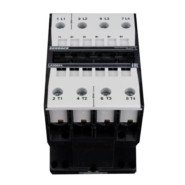 Contactor, 30kW, 62A AC3, 120A AC1, 4-pole, 230VAC image 4