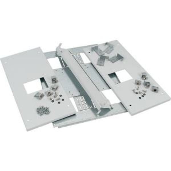 Mounting kit, 2xNZM3, 630A, 4p, fixed mounted design, W=600mm, grey image 4