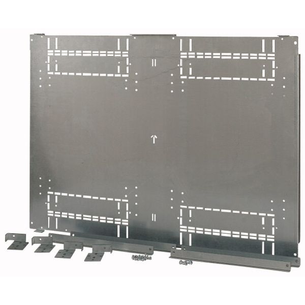 Mounting plate, 2xNZM4,4p,withdrawable unit,W=1000mm image 1