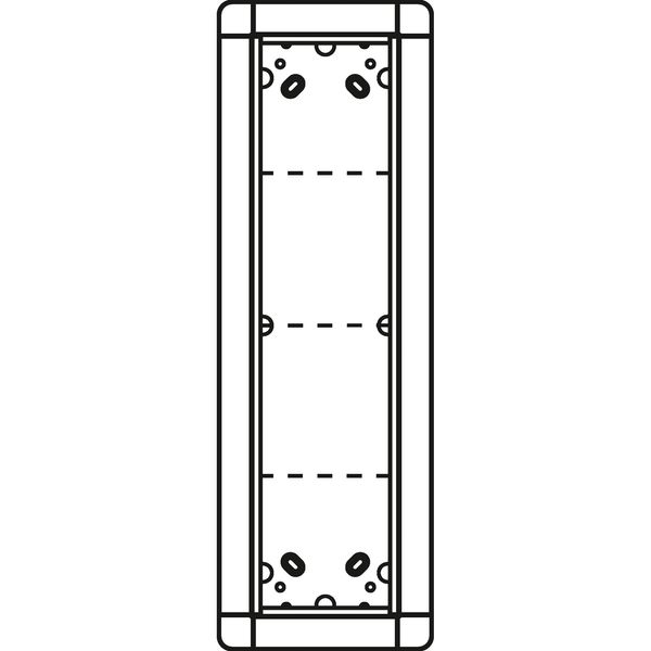 Flush-mounted frame 4 module places, silver image 1