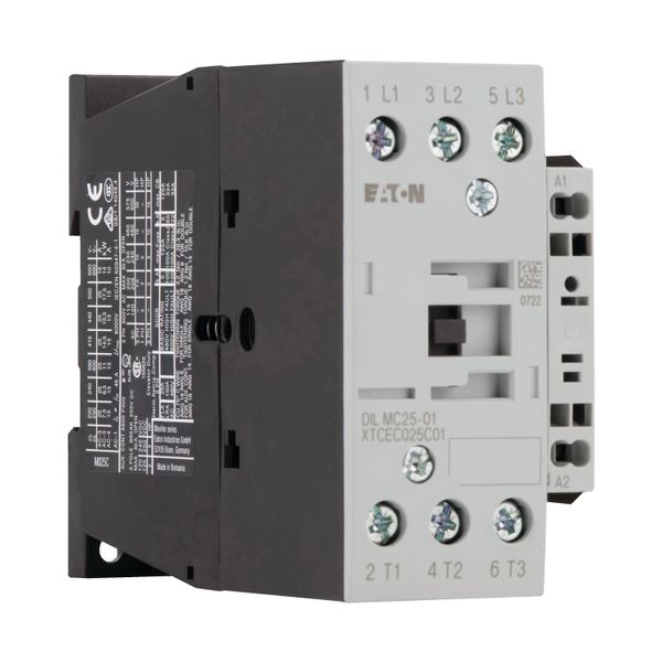 Contactor, 3 pole, 380 V 400 V 11 kW, 1 NC, 230 V 50/60 Hz, AC operation, Spring-loaded terminals image 17