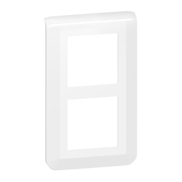 PLATE 2X2 MODULES WHITE VERTICAL MOUNTING INT 57 MM image 2