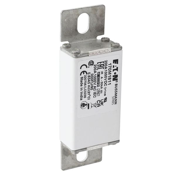 Fuse-link, high speed, 200 A, DC 1000 V, size 000, 24 x 36 x 115 mm, aR, IEC image 8