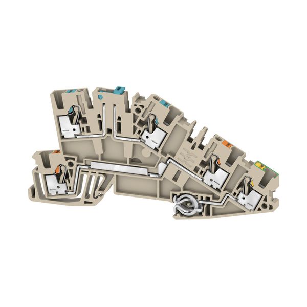 Multi level installation terminal block, PUSH IN, 2.5 mm², 250 V, 24 A image 1