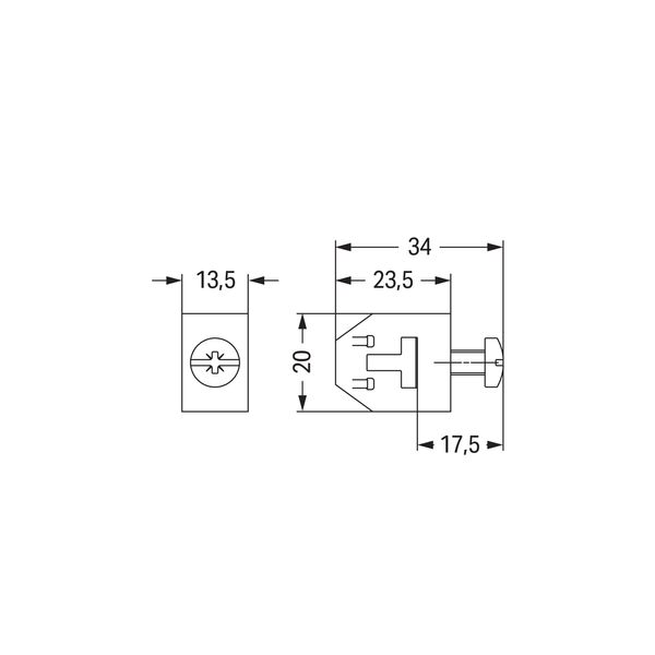 T-connector for busbars Cu 10 mm x 3 mm gray image 4