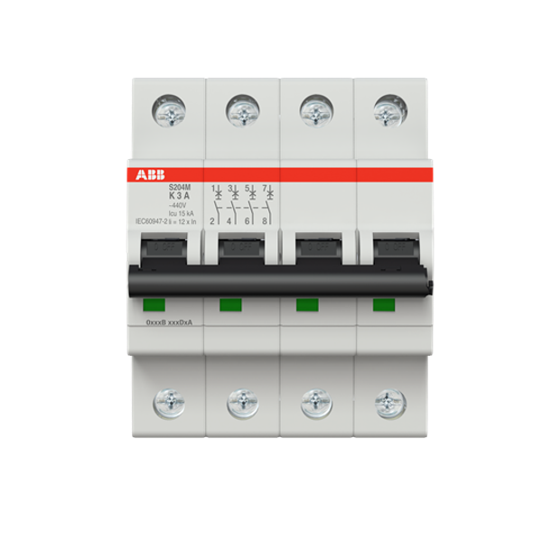 S204M-K3 Miniature Circuit Breaker - 4P - K - 3 A image 3