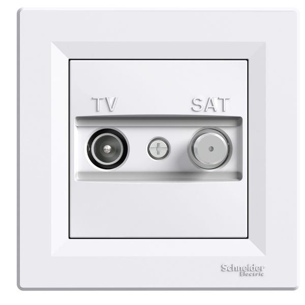 Asfora, TV-SAT intermediate socket, 4dB, white image 3