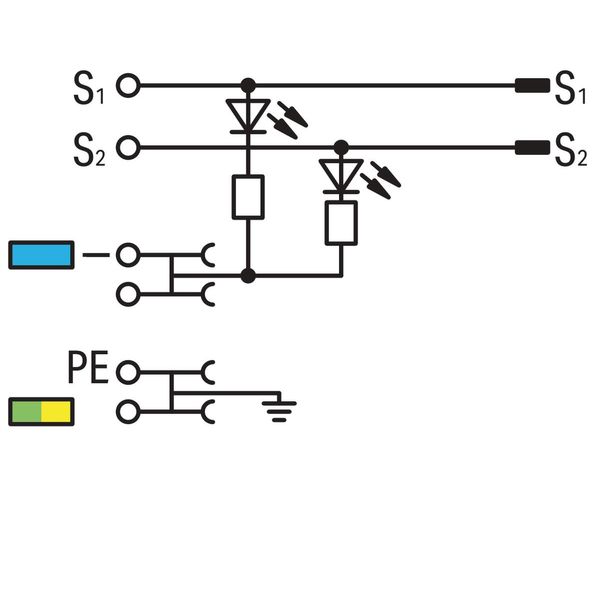 3-conductor actuator supply terminal block LED (yellow) for PNP-(high- image 3