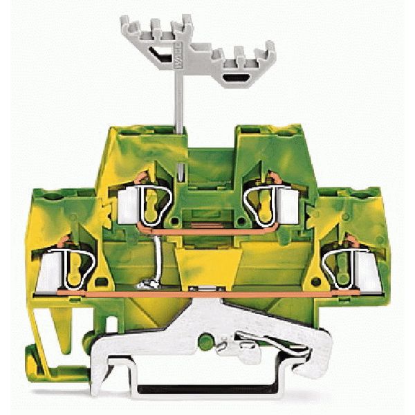 Double-deck terminal block 4-conductor ground terminal block 2.5 mm² g image 1