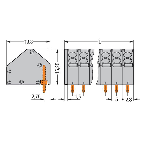 806-107 2-conductor female connector; 1.5 mm²; Pin spacing 5 mm image 3