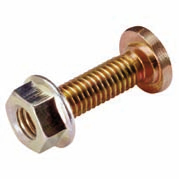 BOLT - WITH FLANGED NUT - M6x20 - FINISHING: BICHRO image 2