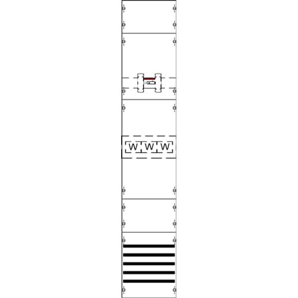 KA4091 CT meter panel, Field width: 1, Rows: 0, 1350 mm x 250 mm x 160 mm, IP2XC image 5
