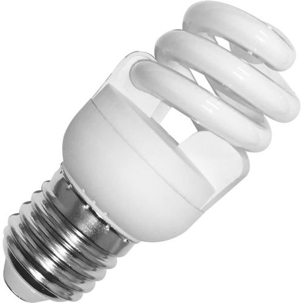 E27 CFL T2 Full Spiral 41x88 230V 320Lm 7W 827 8Khrs image 1