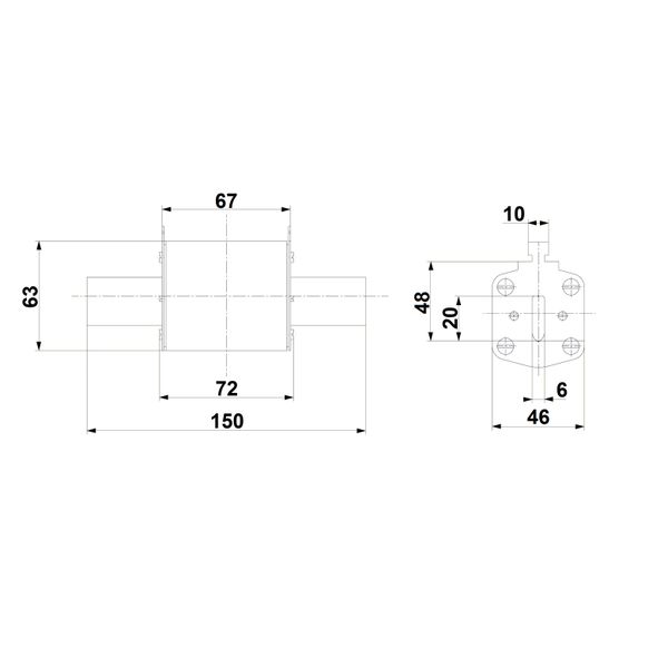 HRC fuse element, size 2, 63A, 400VAC image 4