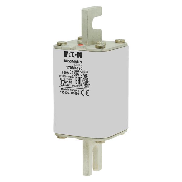 Fuse-link, high speed, 250 A, AC 1250 V, size 1, 53 x 66 x 138 mm, aR, DIN, IEC, type T indicator image 6