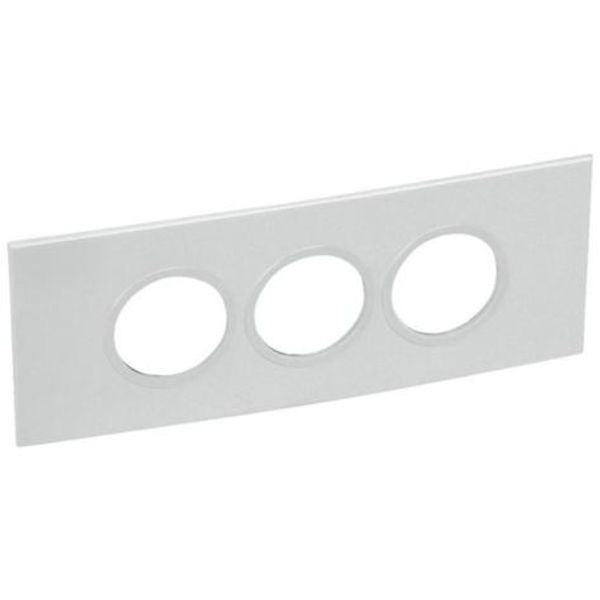 British standard plate Arteor round version 6 modules - soft alu image 1