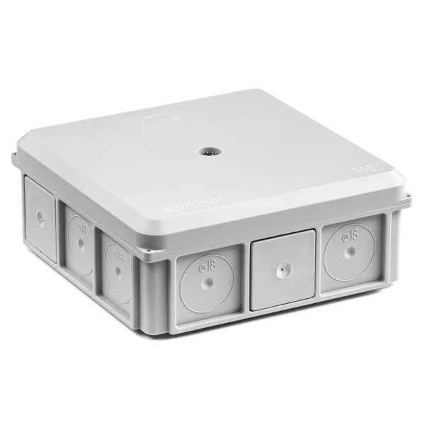 Surface junction box NSW90x90 grey image 1