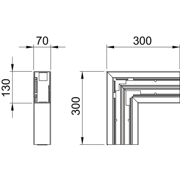 GK-F70130LGR Flat angle  70x130mm image 2