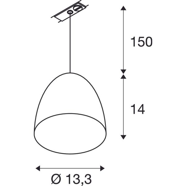 PARA CONE 14 Pend.l. round black/gold GU10 incl. 1P.-Adapter image 3