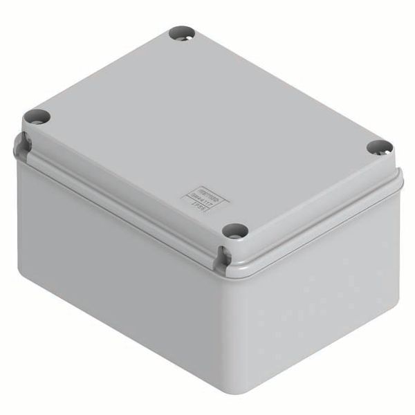 JUNCTION BOX WITH HIGH CAPACITY BOTTOM AND PLAIN SCREWED LID - IP56 - INTERNAL DIMENSIONS 190X140X110 - SMOOTH WALLS - GREY RAL 7035 image 2