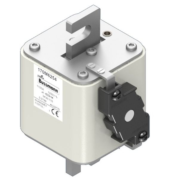 Fuse-link, high speed, 700 A, AC 690 V, DIN 3, 76 x 92 x 139 mm, aR, DIN, IEC, single indicator image 2