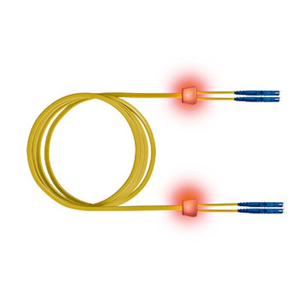 FO LED Patch Cord, Duplex, E2000/E2000, E09/125 OS2, 2m image 1