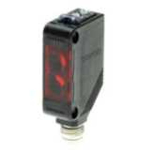 Photoelectric sensor, rectangular housing, red LED, diffuse, narrow be image 1