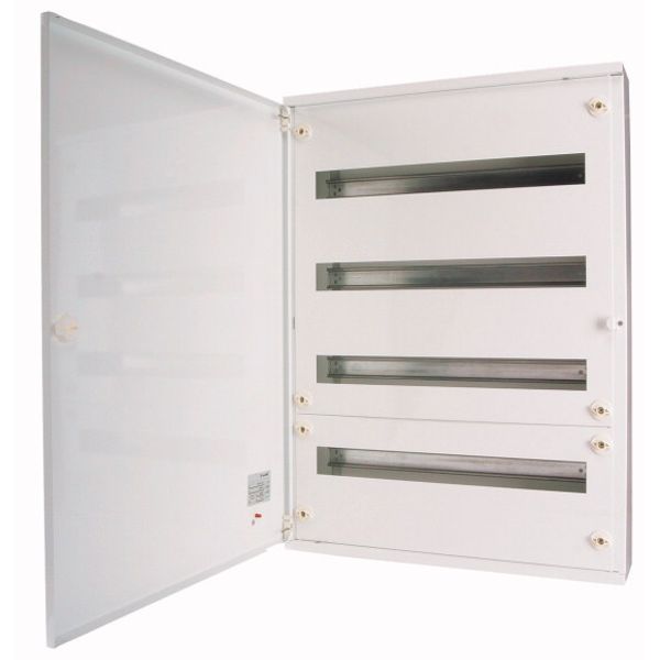 Complete surface-mounted flat distribution board, white, 33 SU per row, 6 rows, type C image 1