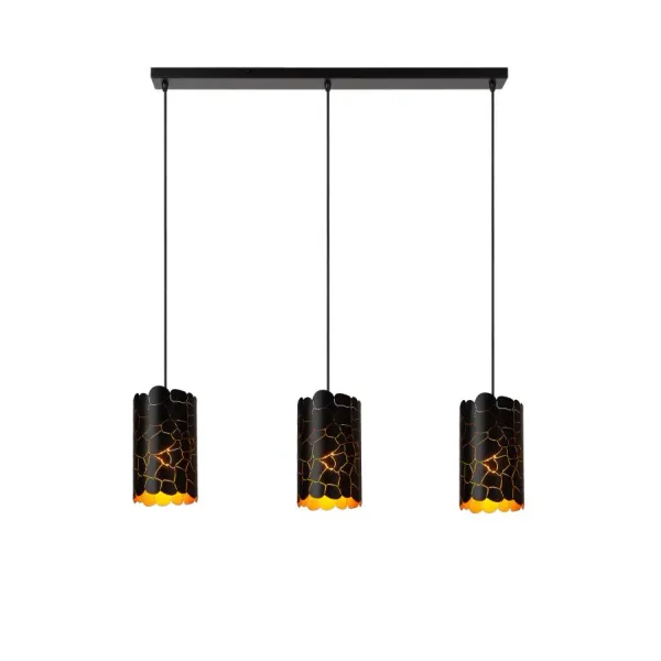 Lucide ALMELO - Hanging lamp - 3xE27 - Black image 1