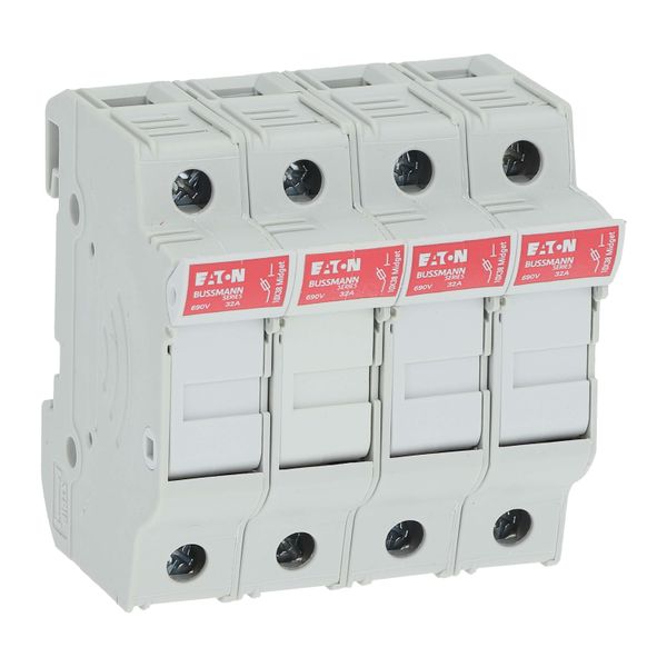 Fuse-holder, low voltage, 32 A, AC 690 V, 10 x 38 mm, 4P, UL, IEC, with indicator image 40