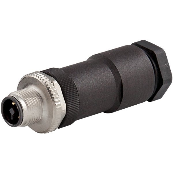 M12 male 0° T-coded field-wireable 4-pole max. 1,5mm², 8-10mm image 1