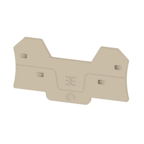 End plate (terminals), 77.6 mm x 2.1 mm, dark beige image 1