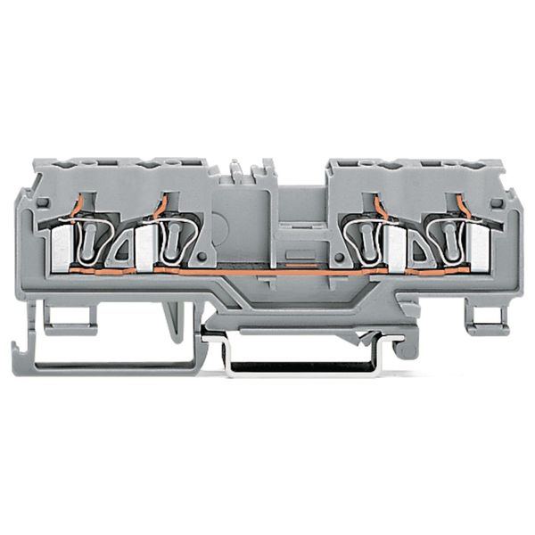 4-conductor through terminal block 4 mm² with test port orange image 1