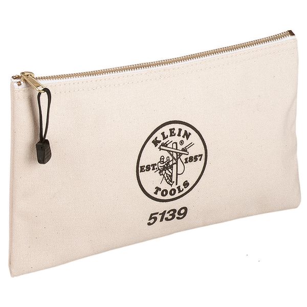 Zipper Bag, Canvas Tool Pouch to 12.5 x 7 x 0.7 -Inch image 1