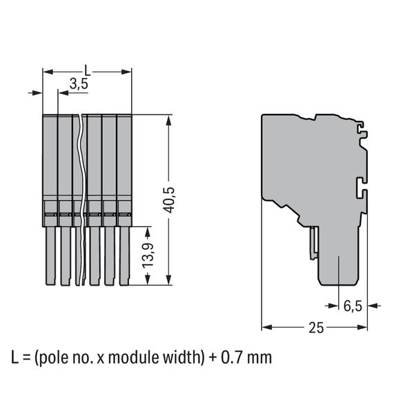 2-conductor female connector Push-in CAGE CLAMP® 1.5 mm² gray image 3