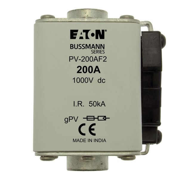 Fuse-link, high speed, 200 A, DC 1000 V, size 2, 61 x 77 x 91 mm, gPV, IEC, UL, single indicator image 16