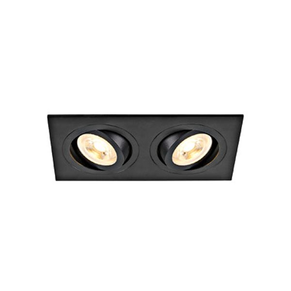 NEW TRIA155  square 2 x GU10 two-flame black image 1