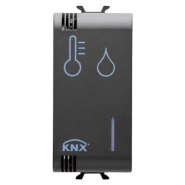 HUMIDITY/TEMPERATURE SENSOR - KNX - 1 MODULE - BLACK - CHORUS image 1