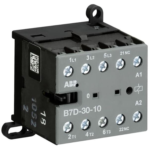 B7D-30-10-01 Mini Contactor 24 V DC - 3 NO - 0 NC - Screw Terminals image 1