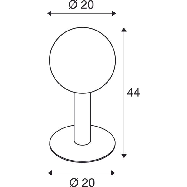 GLOO PURE 44 Pole,  E27, anthracite, IP44 image 2