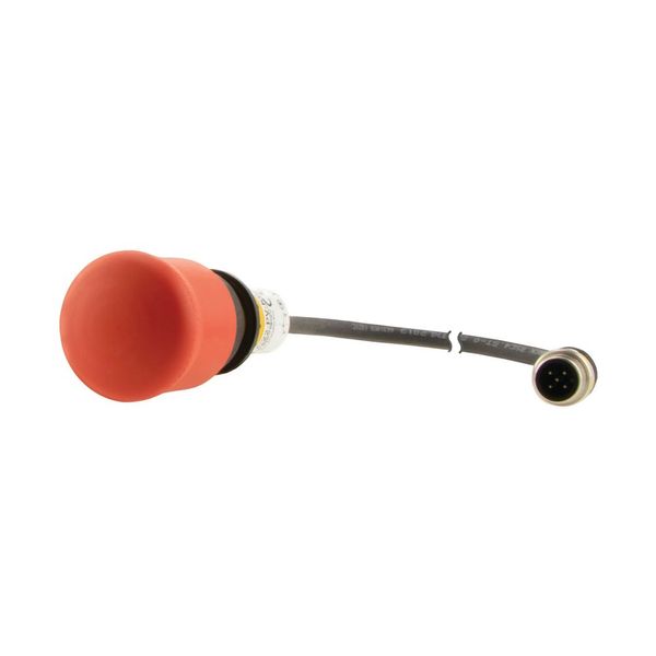 Emergency stop/emergency switching off pushbutton, Mushroom-shaped, 38 mm, Pull-to-release function, 2 NC, Cable (black) with M12A plug, 5 pole, 0.2 m image 9