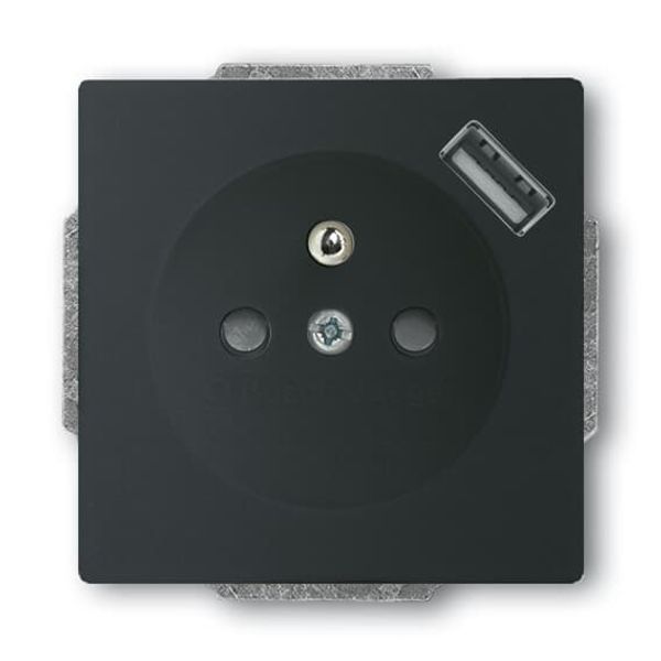20 MUCBUSB-885-500 CoverPlates (partly incl. Insert) USB charging devices black matt image 2