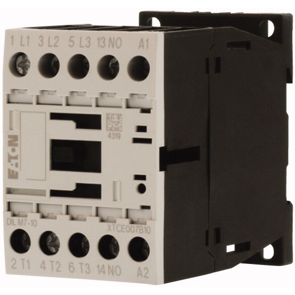 Contactor, 3 pole, 380 V 400 V 3 kW, 1 N/O, 12 V DC, DC operation, Screw terminals image 3