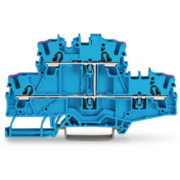 Double-deck terminal block 4-conductor through terminal block N blue image 2